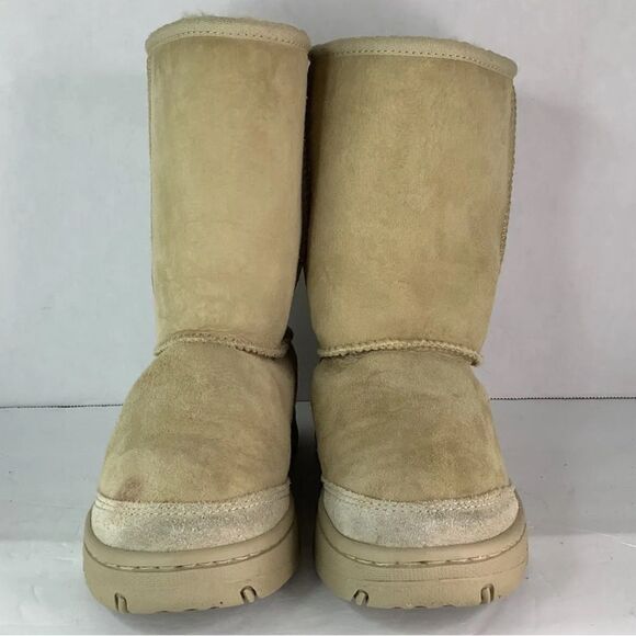 UGG Australia Ultimate Short Chestnut Tan Women Winter Mid Calf Boots Sz W6. - Picture 5 of 12